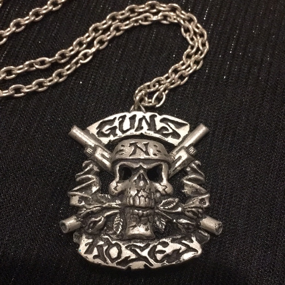 Vintage 90's Guns n Roses metal punk rock pendant